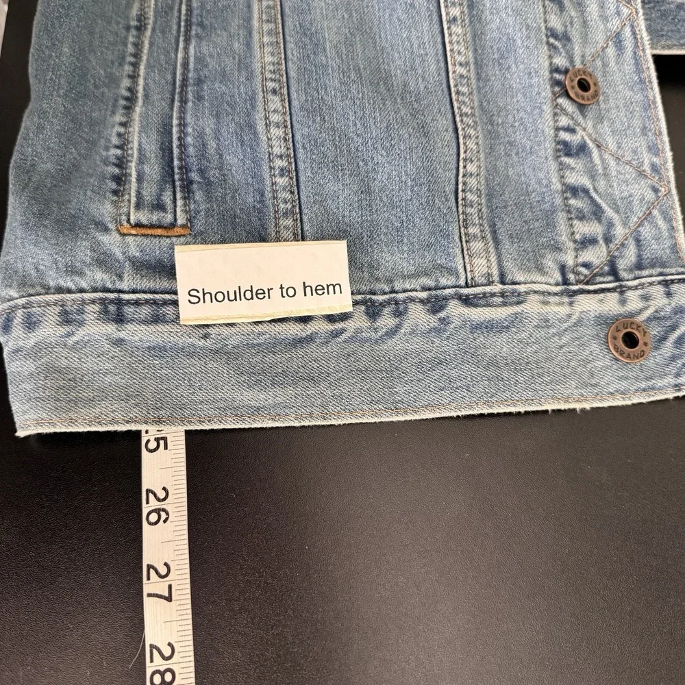 Lucky Brand Denim Trucker Jacket Mens Large Blue Jean Lakewood